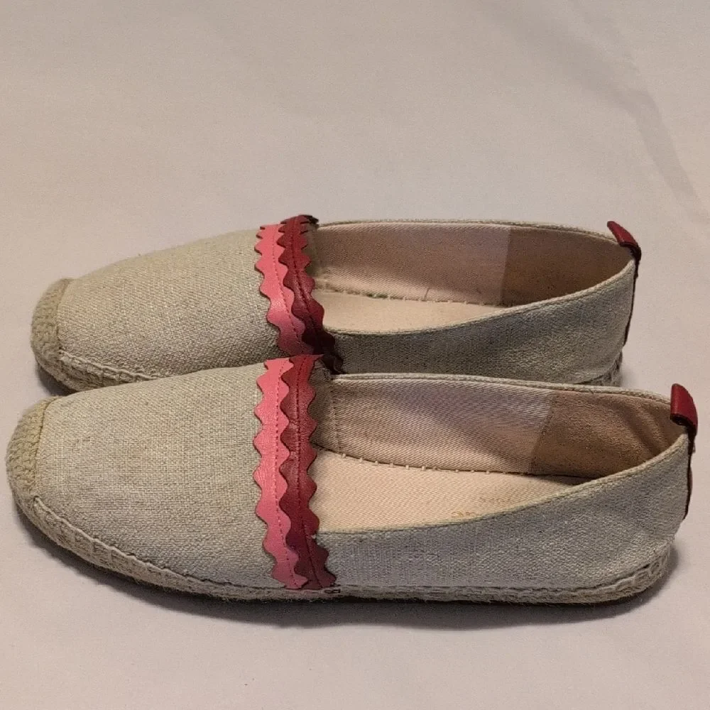 Kate Spade New York Greta Leather Wave Espadrille Flats Size 7
